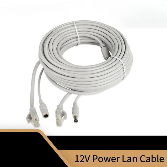 30m/20m/15m/10m/5m RJ45 + DC 12V Power Lan Cable Cord Network Cables for CCTV network IP Camera