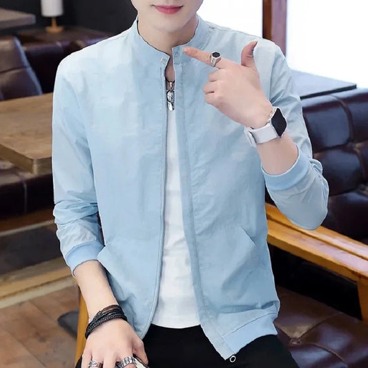 Men's Bomber Jackets Casual Male Thin Outerwear Breathable Sportswear Coats Summer Mens Sunscreen Slim Fit Chaquetas Hombre