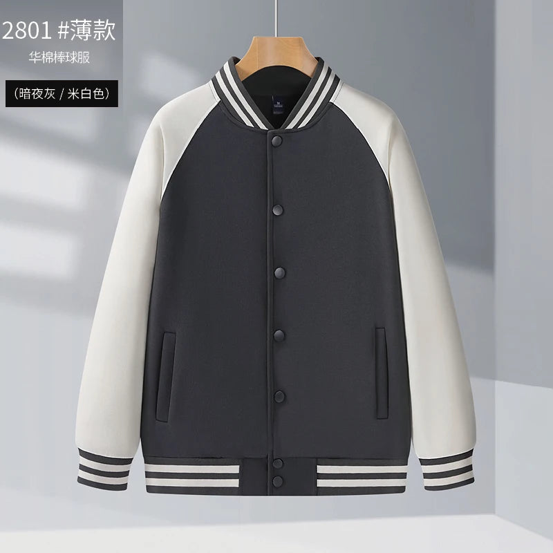 Men's and Women's Baseball Uniforms Spring and Autumn New Long-sleeved Coat Sports Jacket Sweater Brand Hoodie Daily Top