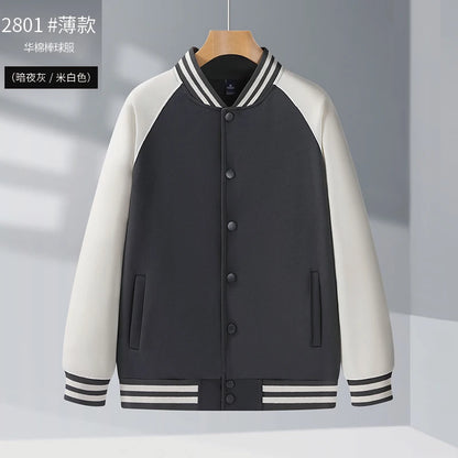 Men's and Women's Baseball Uniforms Spring and Autumn New Long-sleeved Coat Sports Jacket Sweater Brand Hoodie Daily Top