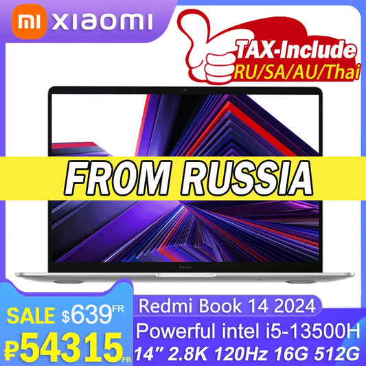 Xiaomi RedmiBook 14 2024 intel i5 13500H 16G RAM 512G SSD 14inch 2.8K 120Hz Screen