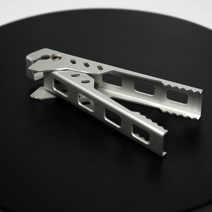 1pc Aluminum Alloy Anti-Scalding Pot Clip - Perfect for Camping, Barbecue, Kitchen, and Picnic Tableware!
