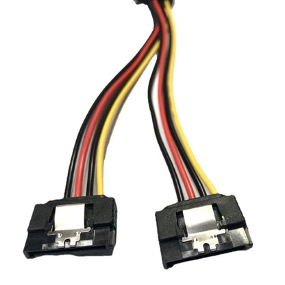 Sata Power Splitter Cable SSD HDD Hard Drive Power Cable Sata 15 Pin Male to 2 x Female Power Y-Splitter Extension Cable