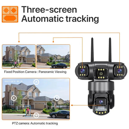 3 Lens 12MP IP Camera Smart Home Surveillance Cameras Camarade Seguridad Wifi Protection HD CCTV 4G LTE Night Vision Waterproof