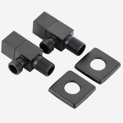 Matte Black Brass Triangle valve Water control valve Chrome Copper triangle valve The tap water valve Sewer