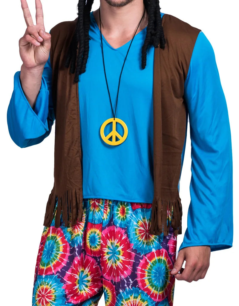 Halloween's New Trend Men's Clothing Suit Hippies Clothes Peace Enthusiasts 1970s Man Halloween Cosplay Costumes Cos Jazz Dance