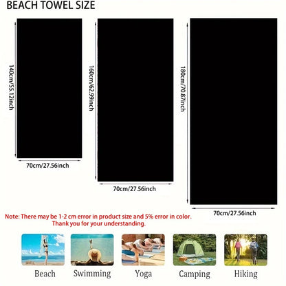 Beach Towel White Marine Life Pattern Sun Protection Windproof Suitable For Beach Pool Camping Travel Beach Blanket