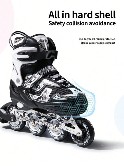 FREE STAR high-end shaped four-size adjustable adjustable height in-line PU roller skates comfortable breathable soft surface ro