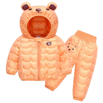 Coat Suit Children's  Wadded  Little Kids' Two-Piece Suit Baby Winter Clothes Cotton-Padded Jacket