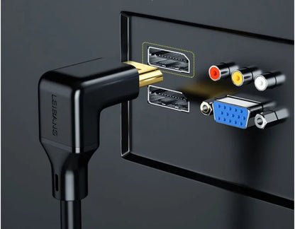 DisplayPort DP 1.4 Cable 90 Degree Angled hdmi 2.0v 8K 60Hz 4K 144Hz HDR High Speed 32.4Gbps Display Port Male To Male Cable