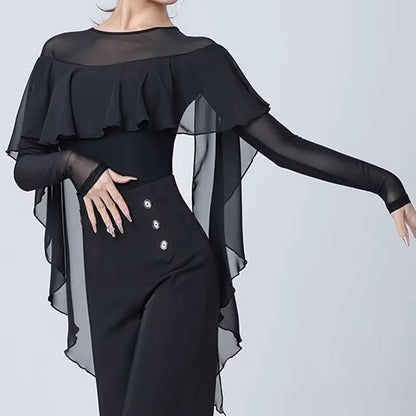 Sexy Latin Dance Tops Women Performance Ballroom Leotard Clothes Waltz Bodysuit Tango Blouse Practice Costumes body ropa mujer
