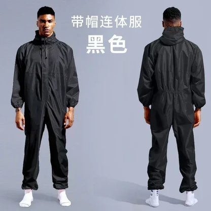 Raincoat /Conjoined Men Raincoat/overalls Men and Women Fission Rain Suit Rain Coat Hooded Womens Raincoat
