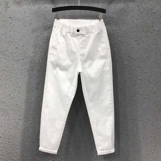 Women Fashion With Pockets Satin Cargo Pants Vintage High Waist Harem Fly Female Trousers Mujer