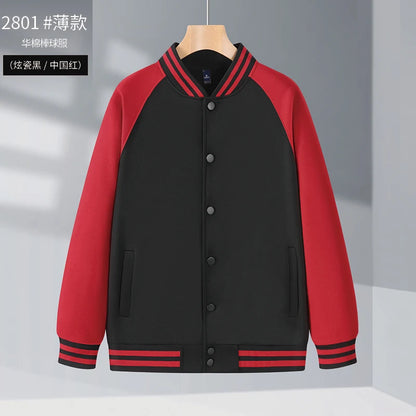 Men's and Women's Baseball Uniforms Spring and Autumn New Long-sleeved Coat Sports Jacket Sweater Brand Hoodie Daily Top