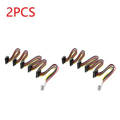 1-5PCS SATA 1 to 5 SATA Hard Disk Power Supply Splitter Adapter Cable Cord 4 Pin to 15 Pin SATA Power Adapter for PC Sever