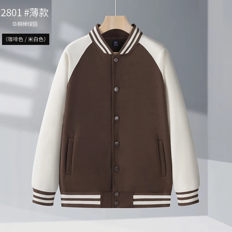 Men's and Women's Baseball Uniforms Spring and Autumn New Long-sleeved Coat Sports Jacket Sweater Brand Hoodie Daily Top