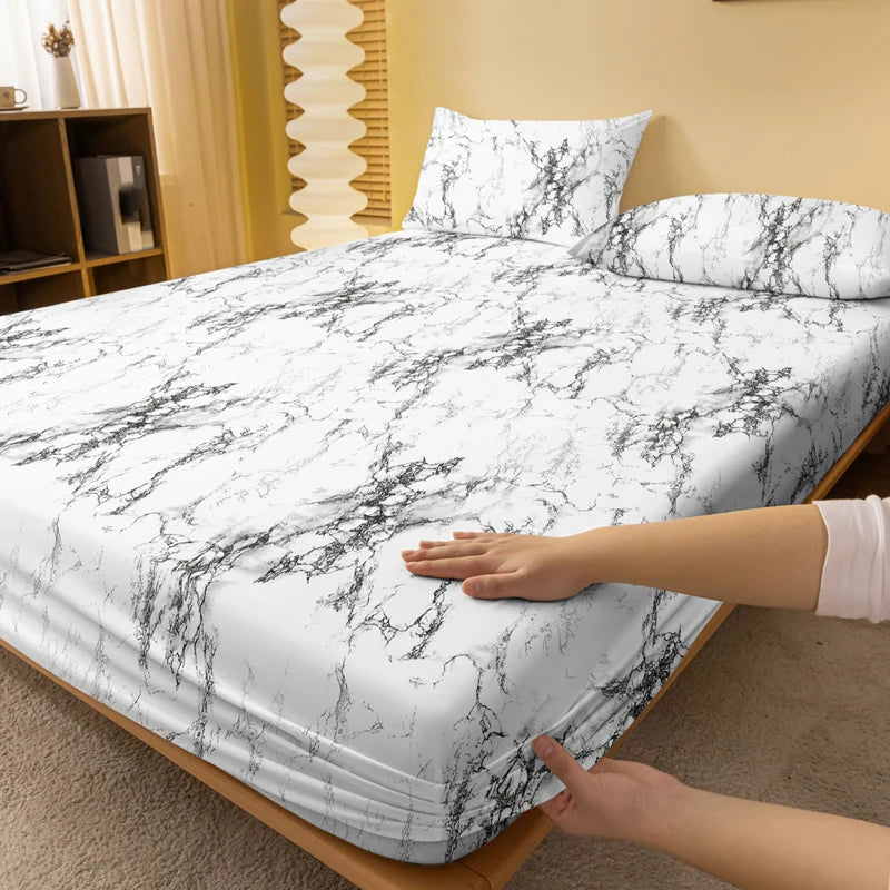 Four Seasons Men and Women Simple Fashion Texture Printing Sanded Bedspread Home Bedroom Hotel