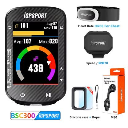 IGPSPORT Bsc300 Gps Bike Computer Wireless Speedometer GPS Navigation ANT Cadence Sensor IPX7 Waterproof Bicycle