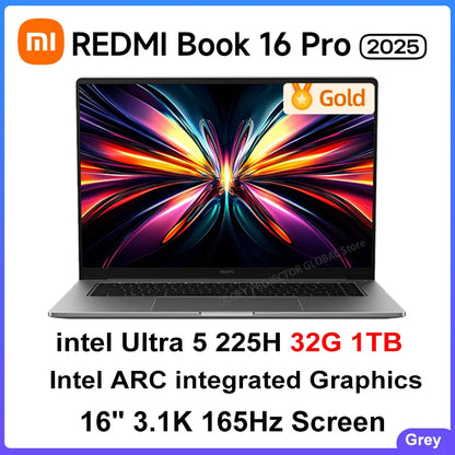 【Russia Stock】Original Xiaomi REDMI BOOK Pro 16 2025 U5 225H/U7 255H Intel Arc integrated Graphics 3.1K 165Hz Screen