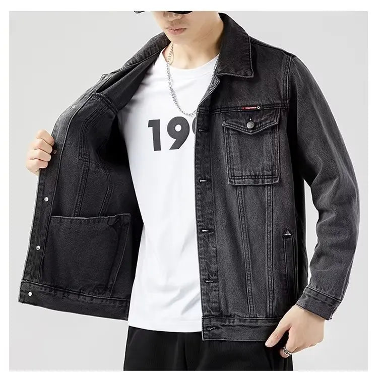 Hip-hop Men's Denim Jackets Streetwear Casual Cotton Classic Slim Jeans Coat Male Brand Clothes Cowboy Jacket Ropa Para Hombre ﻿