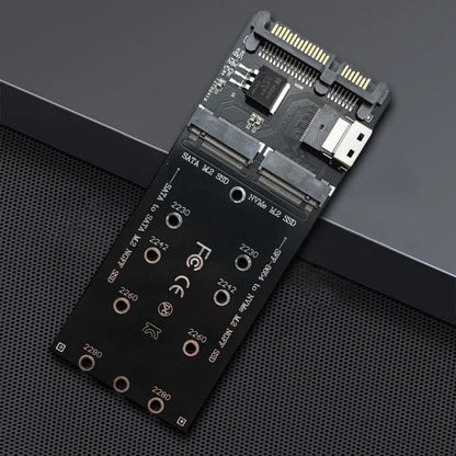 M.2 To SATA Adapter SFF-8654 To M2 NVME SSD 22Pin SATA To M2 Expansion Card 2 in 1 Combo Adapter Fit for Mainboard