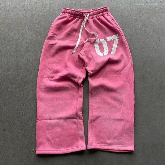 ropa hombre American Retro Knitted Pants Men Y2k Street Harajuku Oversized Trousers Loose Casual Wide Leg Pants Women Sweatpants