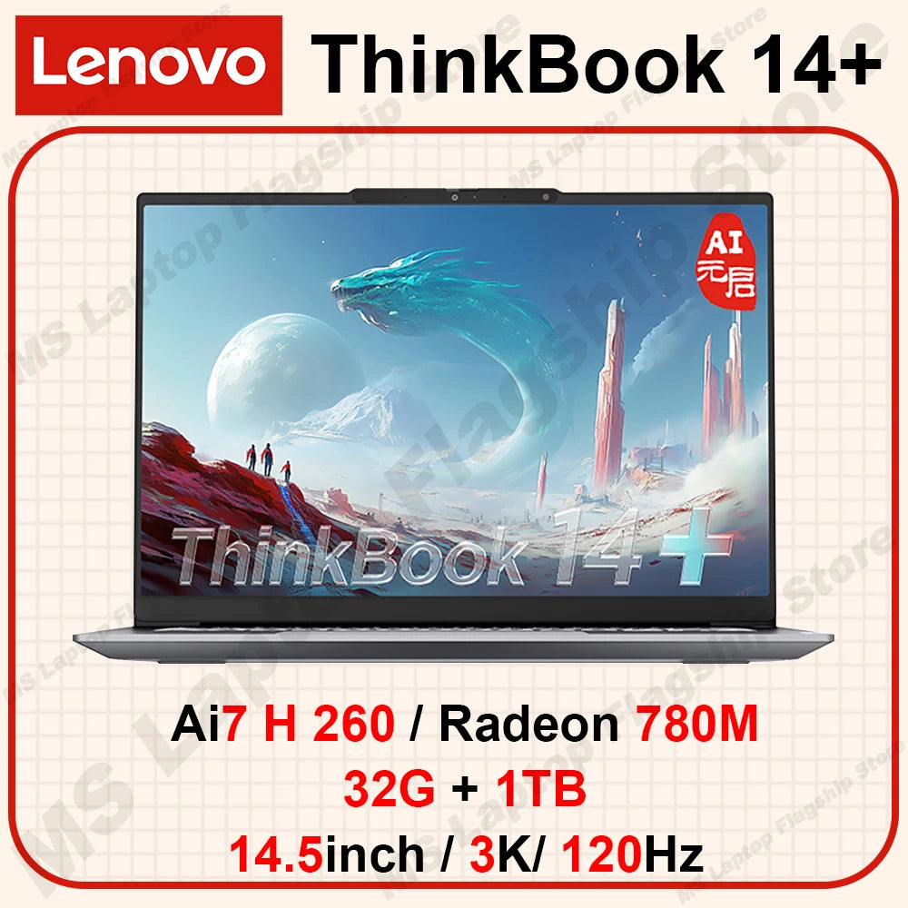 【Lenovo NEW】ThinkBook 14+ 32G+1T Ai7 H 260/780M AI7 H 350/860M AI9 365/880M 3K