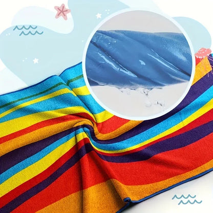 Microfiber Quick-Dry Beach Towel for Swimming Gym Yoga Ultralight Portable Sports Towel with Pocket Super Absorbent  Beach Towel