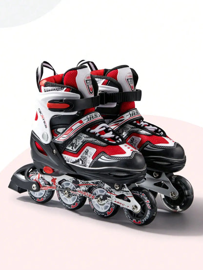 FREE STAR high-end shaped four-size adjustable adjustable height in-line PU roller skates comfortable breathable soft surface ro