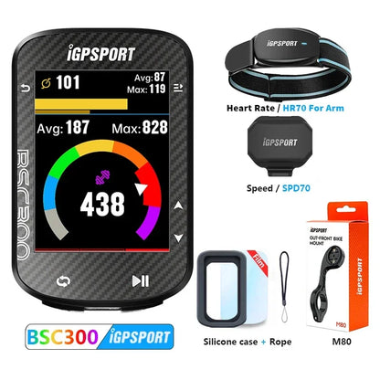 IGPSPORT Bsc300 Gps Bike Computer Wireless Speedometer GPS Navigation ANT Cadence Sensor IPX7 Waterproof Bicycle