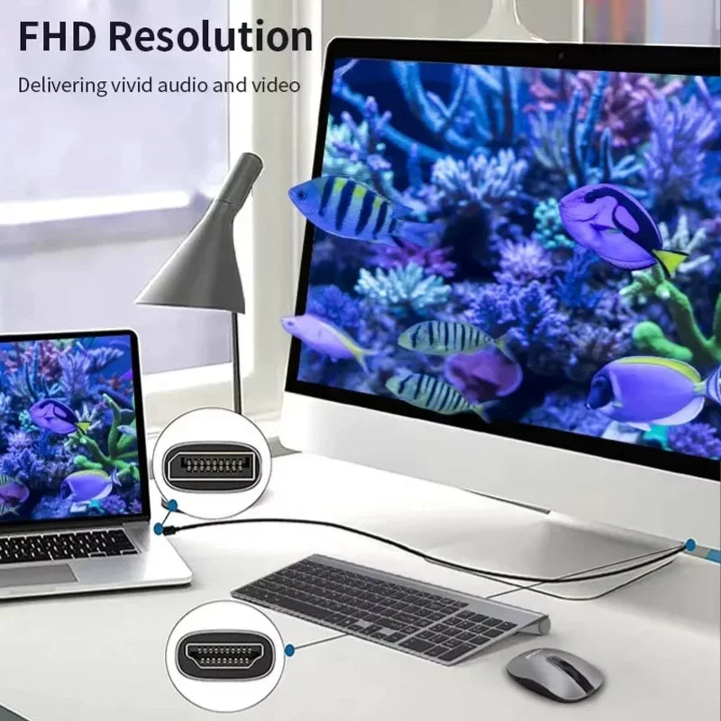 Displayport DP to HDTV Cable 4K 30HZ Full HD Display Port to HD Video Converter TV Laptop Computer Monitor Projector
