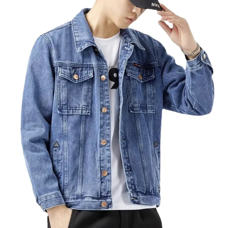 Hip-hop Men's Denim Jackets Streetwear Casual Cotton Classic Slim Jeans Coat Male Brand Clothes Cowboy Jacket Ropa Para Hombre ﻿