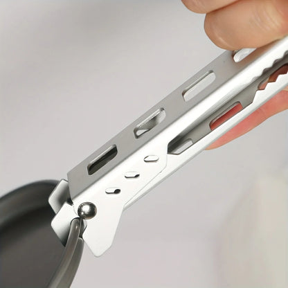 1pc Aluminum Alloy Anti-Scalding Pot Clip - Perfect for Camping, Barbecue, Kitchen, and Picnic Tableware!