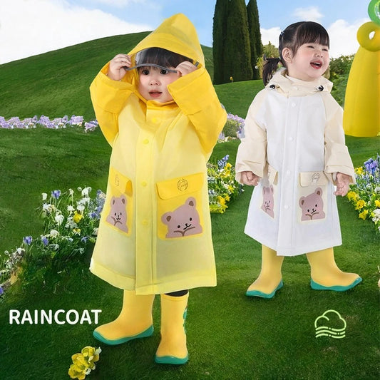 Children's Raincoats for Boys and Girls Rainproof Suits for Kindergarten and School Kids Cartoon Reflection Raincoat Kids 1pcs