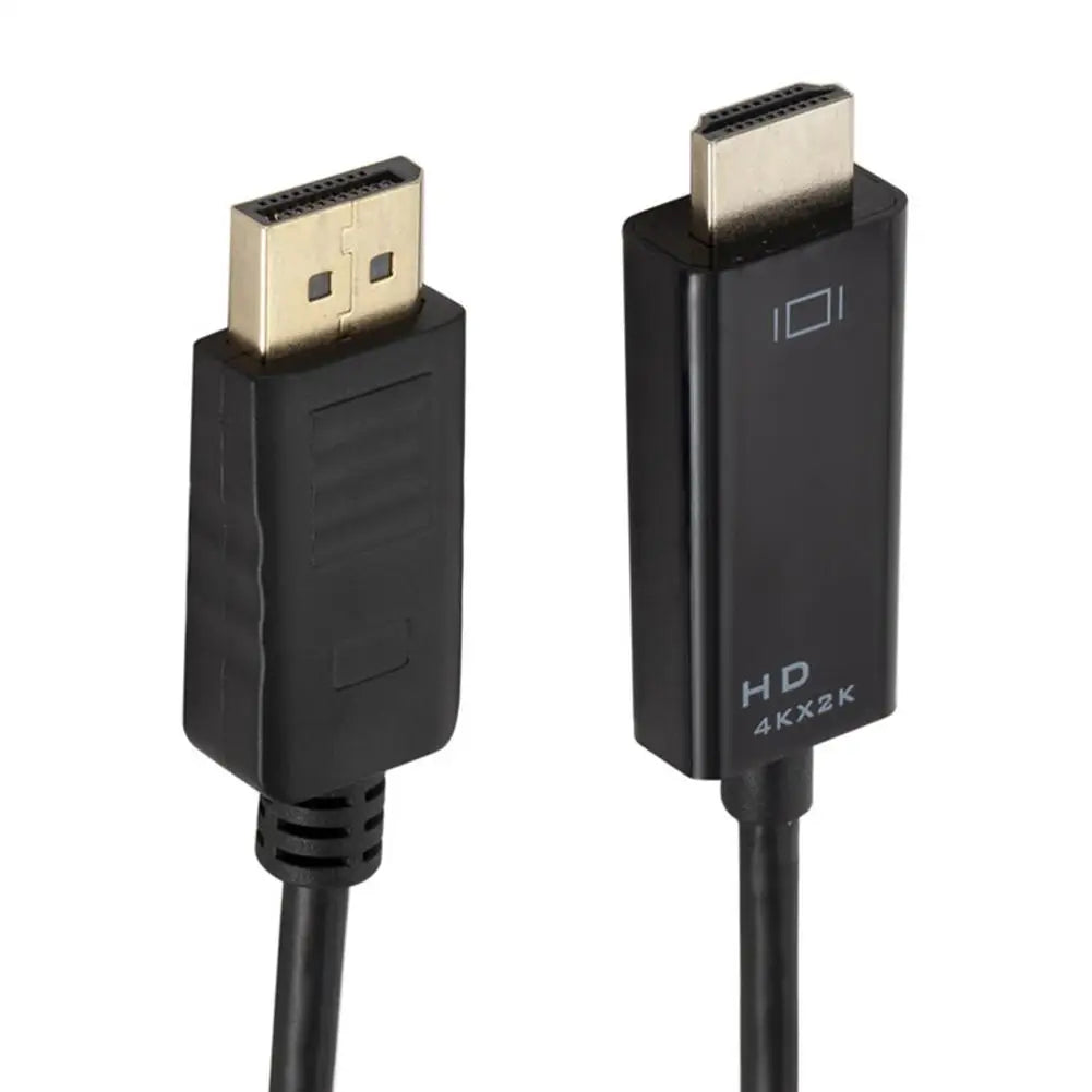 DisplayPort to HDMI-Compatible Cable 4K DP to HDMI Adapter Display Port Video Audio Converter for PC HDTV Projector Audio Cable