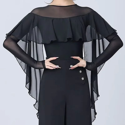 Sexy Latin Dance Tops Women Performance Ballroom Leotard Clothes Waltz Bodysuit Tango Blouse Practice Costumes body ropa mujer