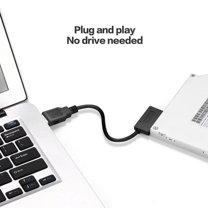 Sata to USB 3.0 7+6PIN 13Pin Adapter Converter Cable Quick Data Transfe For Laptop Optical Drive CD/DVD ROM Slimline Drive