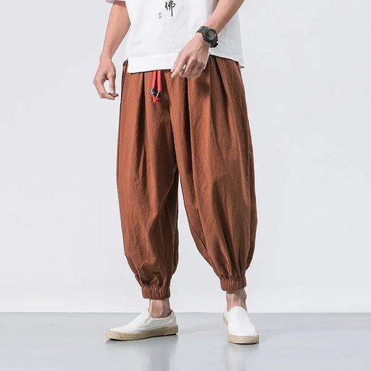 Men Harem Pants Male Casual Fashion Baggy Trousers Joggers Elasticated Trousers Sportswear Lantern Pants Pantalones Streetwear