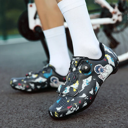 New Men's and Women's Bicycle Shoes,Outdoor Cycling Shoes,Three Functional Soles,Professional Training Shoes