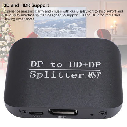 Multimedia Interface Adapter DisplayPort to DisplayPort HD Display Interface Splitter MST SST DisplayPort to DisplayPort HD