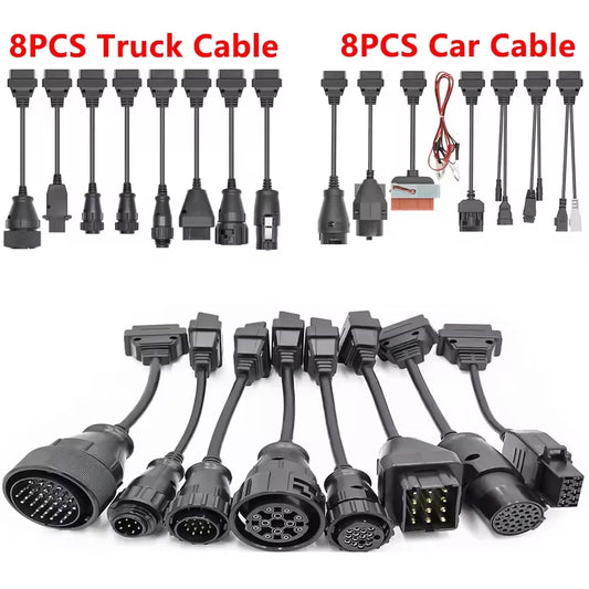Hot Sale Full Set 8 PCS Car/Truck Cables For Tnesf Delphis Orpdc VdIJk Autocoms Pro WOW CDP Vd TCS Cdp Pro Plus Diagnostic Tools