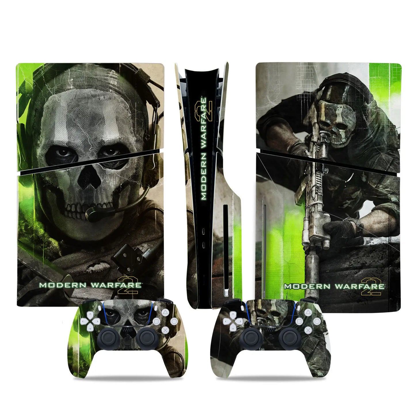 For PS5 Slim: Call of Duty Modern Warfare PVC Skin Sticker for Console & Controller Air-release Vinyl, Disc & Digital Edition