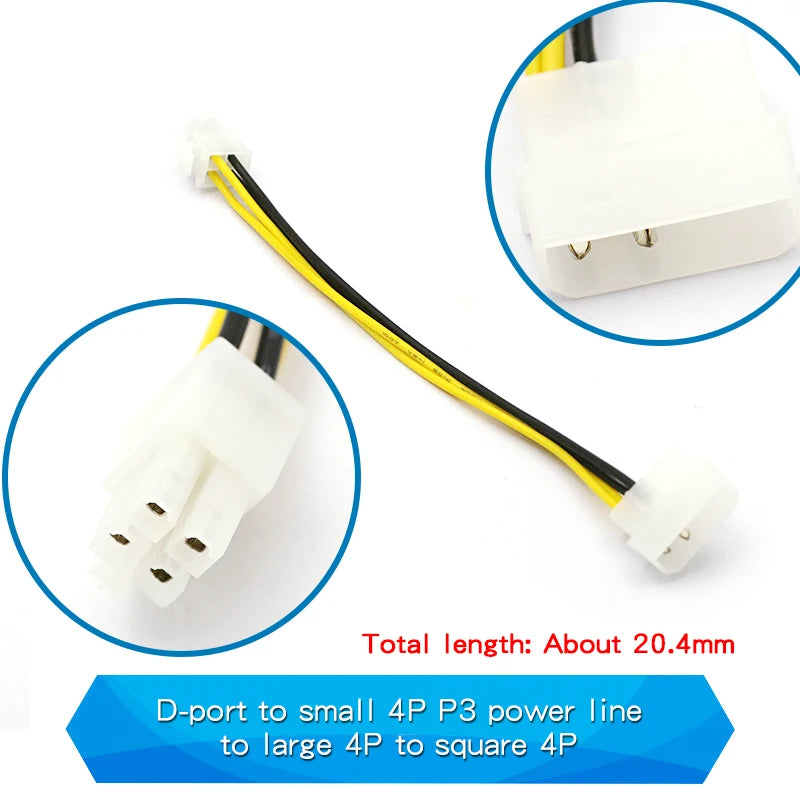 Power Supply Cable SATA Cable One Point Two 6P to IDE4/10/12P Pin Hard Drive Power Supply Cable Cord Adapter