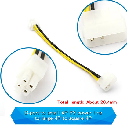 Power Supply Cable SATA Cable One Point Two 6P to IDE4/10/12P Pin Hard Drive Power Supply Cable Cord Adapter