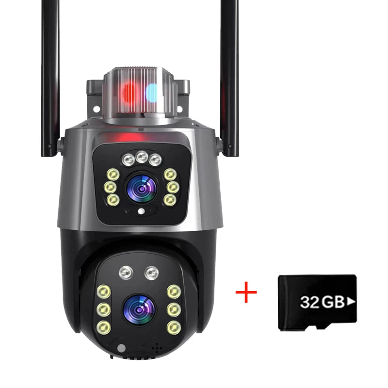 6MP Outdoor WiFi Camera Security Protection Night Vision Cameras PTZ IP Dual Lens CCTV Surveillance camaras de seguridad wifi