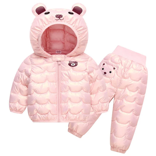 Coat Suit Children's  Wadded  Little Kids' Two-Piece Suit Baby Winter Clothes Cotton-Padded Jacket