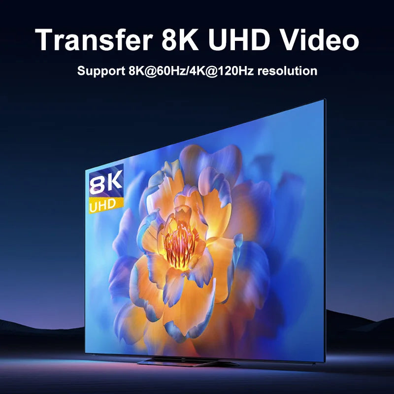 Displayport to HDMI Adapter 8K DP 1.4 to HDMI Adapters Male to Female 8K60HZ 4K120HZ Display Port Converter for Dell Lenovo