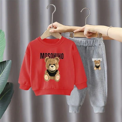 Children's Clothing Boy Sets Spring Autumn Mother Kids Girls Outfits Suits Baby Cute Sports Hoodie Trousers 2pcs Toddler Clothes