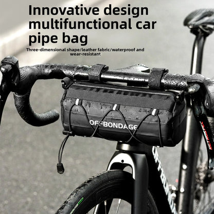 OFFBONDAGE Bike Bag Portable Handlebar Multi-purpose Large Capacity Backpack MTB Road Cycling Frame Tube Bag Elastic Band