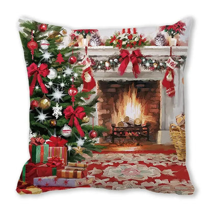 New Years Gifts Christmas Ornaments Pillow Cases Merry  Home Decorations  Cushion Covers